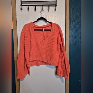 Free People Peach Knit Sweater